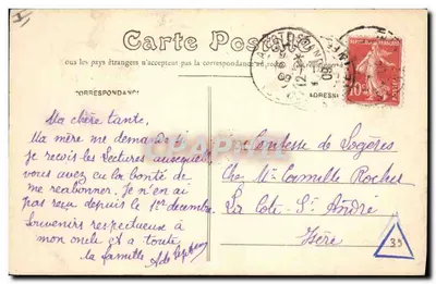 Dieppe — Molo pod burzowy dzień — F. Fauchon, n°299 — Rewers