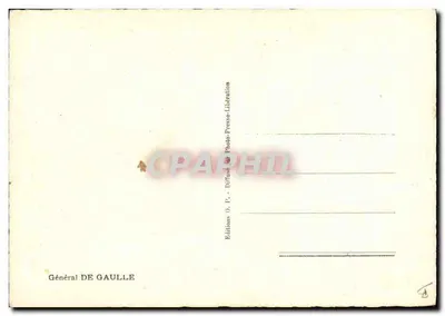 Geral de Gaulle — retrato militar — Edições O.P. Photo-Presse-Liberação — Verso