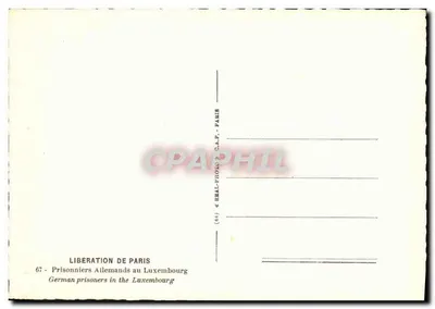 Prisioneiros Alemães no Luxemburgo — Libertação de Paris — edição CPAPHIL — Verso