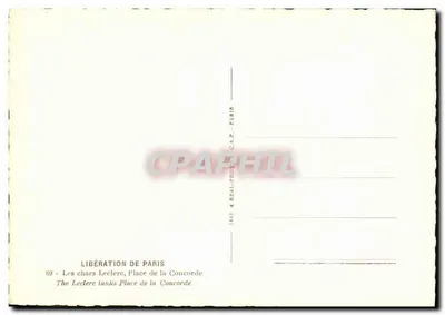 Giải phóng Paris — Xe tăng Leclerc, Quảng trường Concorde — C.A.P. Paris, số 69 — Mặt sau