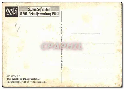 Um Spähtruppführer do Westwall — Berlim, 1940 — W. Wilrich — Verso