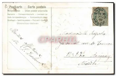 Niña rodeada de violetas — editor no visible — Reverso