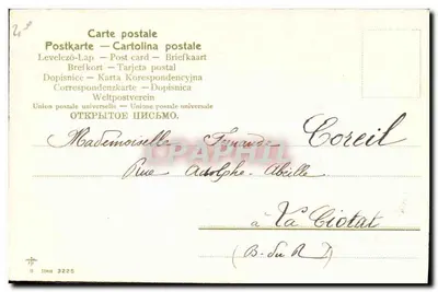 Violeas em um ovo — Feliz Páscoa 1904 — série 3225 — Verso