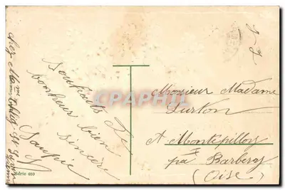 Arranjo de flores azuis em um coração — Boa Ano — Editor G. Gallay, Série 610 — Verso