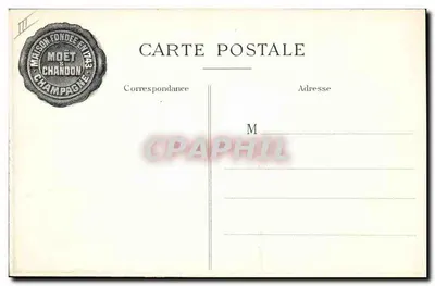 Napoleão I visitando as caves de Moët & Chandon, em 26 de julho de 1807 — edição Moët & Chandon — Verso