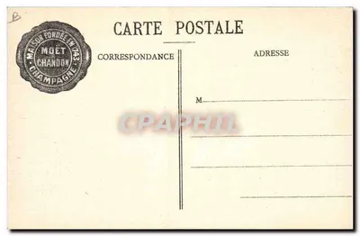 Moët et Chandon — Opslag van Wijnen - Het Sottilo — Fot. Em. Cheques, Imp.-Edit., Epernay — Achterkant