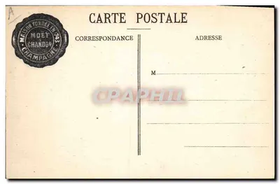 Moët et Chandon — Prensado - Vendimia Ste-Hélène — Fot. Em. Choque, Ed. Epernay — Reverso