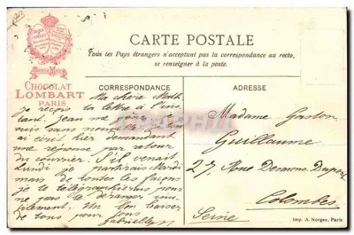 Irlanda — Lago de Killarnay — Chocolat Lombart — Verso
