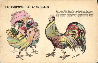 O Triunfo de Chantecler — caricatura do reino dos galos — editor não visível