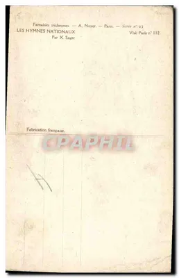 Bilhete postal antigo Fantasia Ilustrador Xavier Sager Mulher Rússia Rússia — Verso
