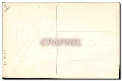 Bilhete postal antigo Fantasia Ilustrador Xavier Sager Mulher Anjo Coração — Verso