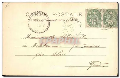 Flores de geranio — Imp. Ad. WEICK, Ri-Bièr, N. 1243 (Depósito) — Reverso