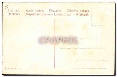 Bukiet białych kwiatów — ilustracja — seria 334, n°5 — Rewers