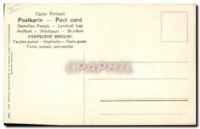 Bouquet van margrieten — botanische illustratie — Union postale universelle, Stuttgart — Achterkant