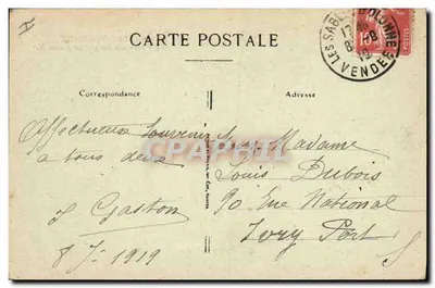 Les Sables-d'Olonne — Molo Barges w pełnym morzu — Aubouque Française, nr 86 — Rewers