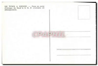 Desembarque — treinamento dos C.E.F. na África do Norte — n° de série PAI3-24 — Verso
