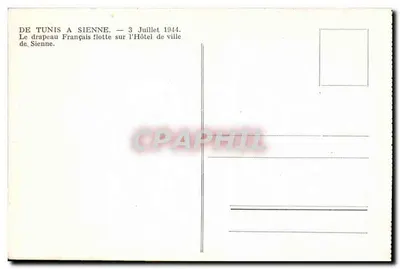 Bandeira francesa em Siena — 3 de julho de 1944 — edição Éditions de la Photographie — Verso