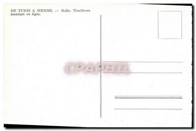 Tiradores italianos — De Tunísia a Siena — Itália — Verso
