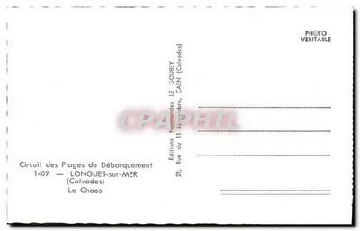 O Caos — Longues-sur-Mer — Éditions Normandes Goubeey — Verso
