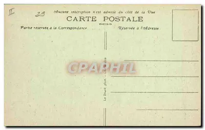 Most wiszący w Térénez — Côté de Rosnoën — Service vicinal du département Finistère — Rewers