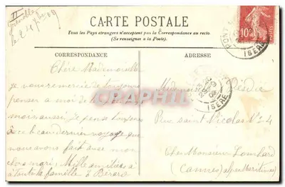 Grenoble — Most wiszący i Quai Perrière — LL. nr 887 — Rewers