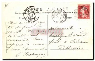 Sologne & Berry — As Cabeleiras — L. Marchand, n°824 — Verso