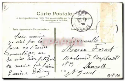 Criança em um estribo de violetas — Boa Ano — editor não visível — Verso