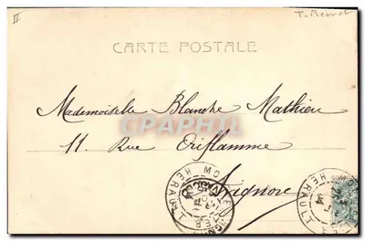 Jogador de palhaço — diante de uma gigantesca garrafa de champanhe Pommeau — editor Alterocca-Terni, n°5033 — Verso