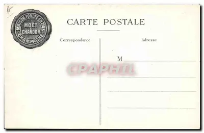 Moët & Chandon, Epernay — Visita de Napoleón I al alcalde el 26 de julio de 1807 — editada por Moët & Chandon — Reverso