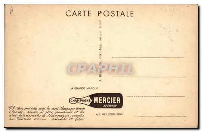 Champagne Mercier, Epernay — Reinigung der Flaschen — Verlag A. Bricot Frères, Epernay — Rückseite