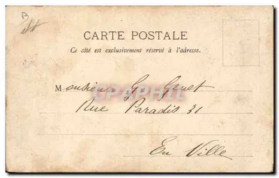 Caricatura de personagens — Administração das Águas Minerais do Mont Pilat, em Pélussin (Loire) — editor não visível — Verso