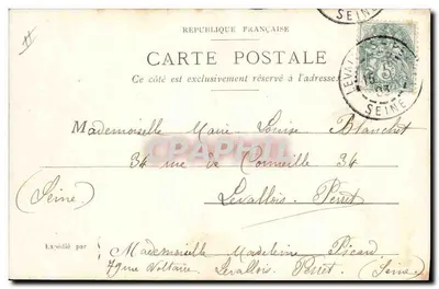 Paris. Avenue des Champs-Élysées — lebendige Szene — Georges Stein, Nr. 4423 — Rückseite