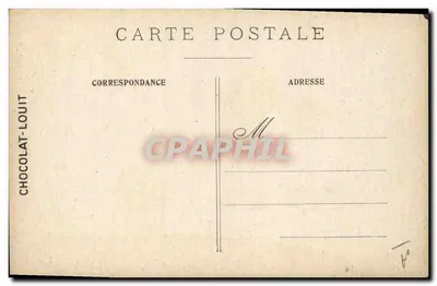 Paris, der Carrousel-Brücke — Illustration einer belebten Straße — Chocolat-Louit — Rückseite