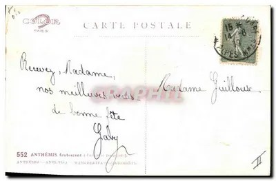 Arranjo de margaridas — editor Color, Paris — n° 552 — Verso