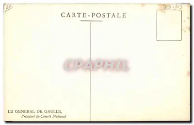 O General de Gaulle — Presidente do Comitê Nacional — edição — Verso