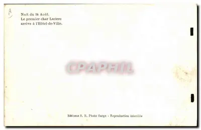 Char Leclerc — Romilly — Éditions S. R. Photo Serge — Verso