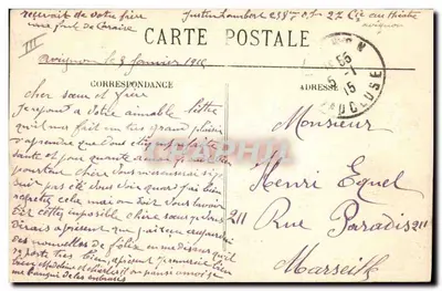 Avignon — O Ponte suspensa — Edit. J. Brun e Cie, Impressores — Verso