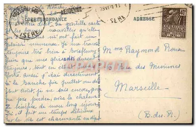 Grenoble — O Ponte Suspensa — LL, 1890 — Verso