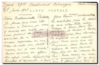 Tours (Loire) — Most Bonaparte nad Loirą i wieże St-Martin i Charlemagne (strona północna) — A.P. — Rewers
