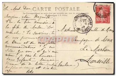 Laitière Auvergnate — Sa Biquette — M. I. L. n°2363 — Verso