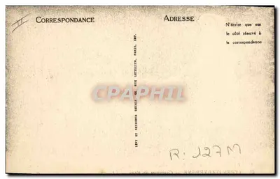 Types d'Auvergne — Costumes du Pays — LL — n°27 — Verso