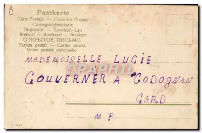 Flor de clematita — Ano 1905 — editor desconhecido, número de série não visível — Verso