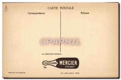 Champagne Mercier, Epernay — Enxágue das garrafas — editor Mercier — Verso