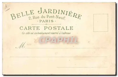 Lembrança da Belle Jardinière — Paris — editor B. Spinner, Toulouse — Verso