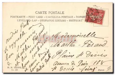 Caçador de laranjas — pequeno anjo e porcos em uma cesta — M. M. VIENNE, n° 288 — Verso