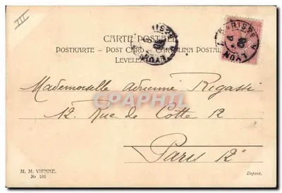 Due giovani donne — Art nouveau — M. M. Vienne, Nr. 166 — Verso