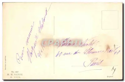 Kwiaty i dzwony — Wielkanoc — Nr 682, M. M. Vienne — Rewers