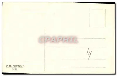 Paisagem invernal com cervos — V.K., Viena 5115 — Verso