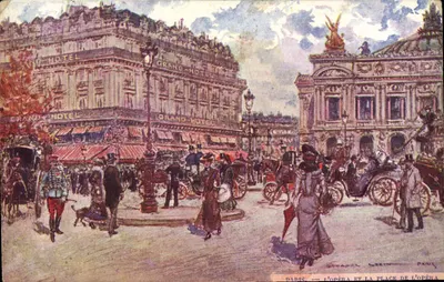 Paryż — Oper i Plac Operowy — Georges Néret, Paryż