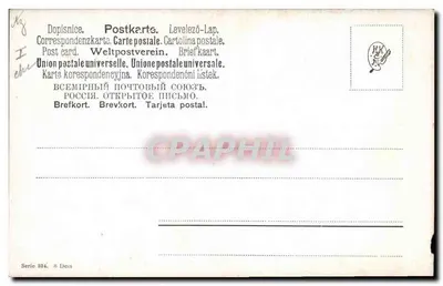 Kompozycja — kwiaty i owoce — wydawca nieznany, seria 884 — Rewers